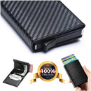 Carteira Ejetora Automática Porta Cartão De Fibra De Carbono Anti Furto